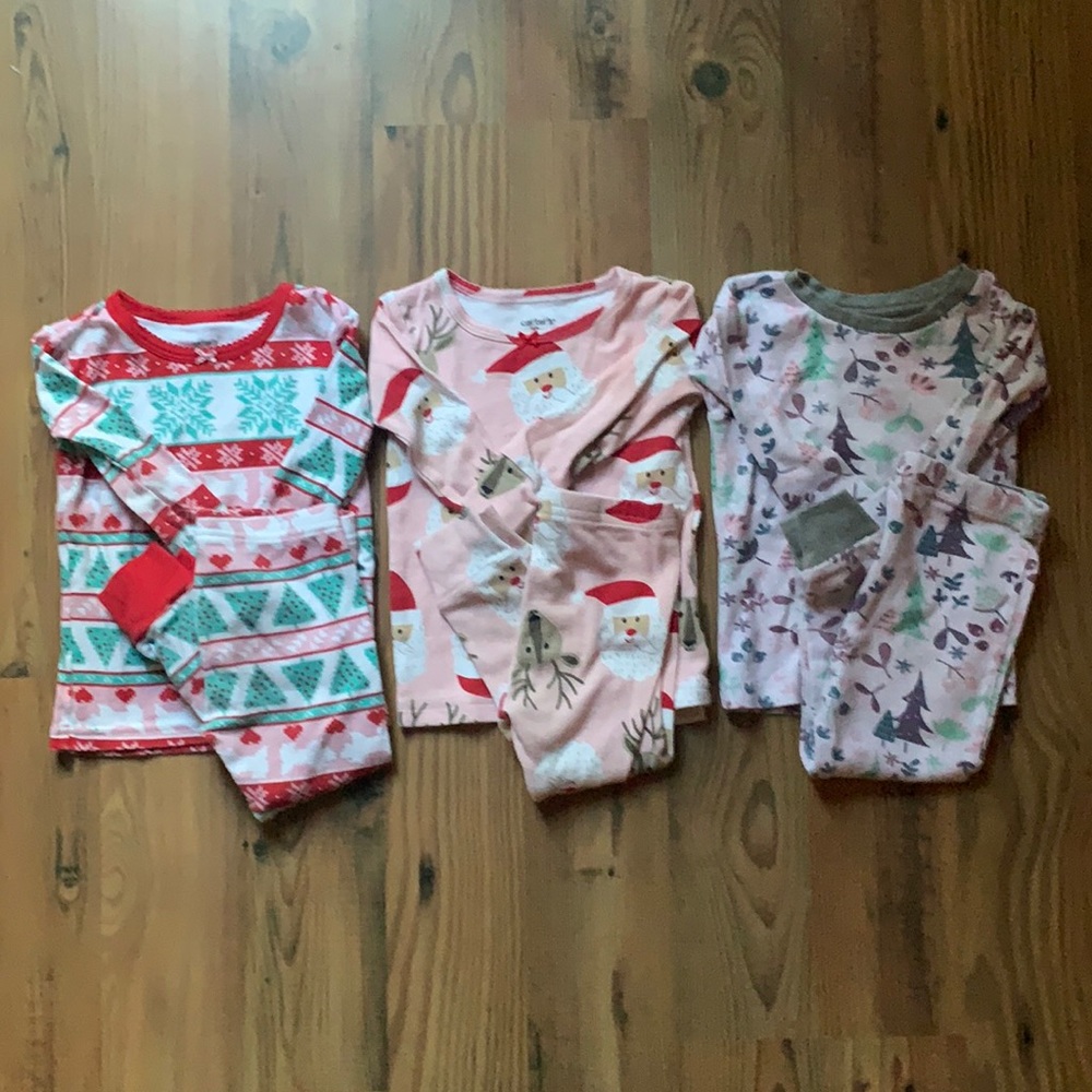 Carter’s & Honest Girl PJ’s Set of 3 - perfect for holidays!